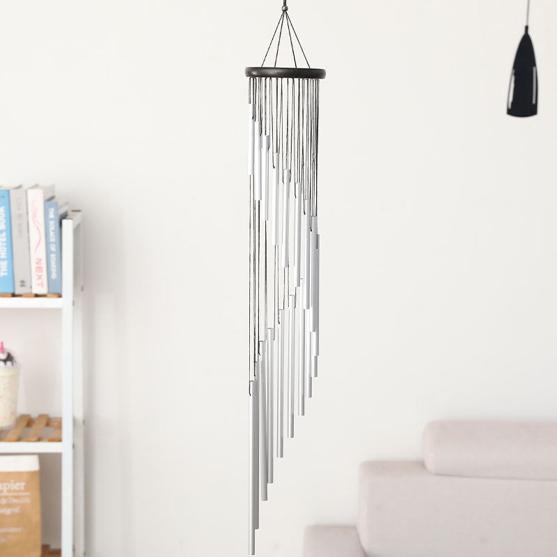 Olivenorma 18 Tubes Metal Wind Bell Decor Wind Chime - Silver - image 5
