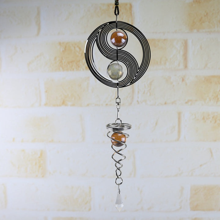 Olivenorma Wind Chimes Spinner Spiral Rotating Hanging Wind Chime - Tai Chi circle - image 1