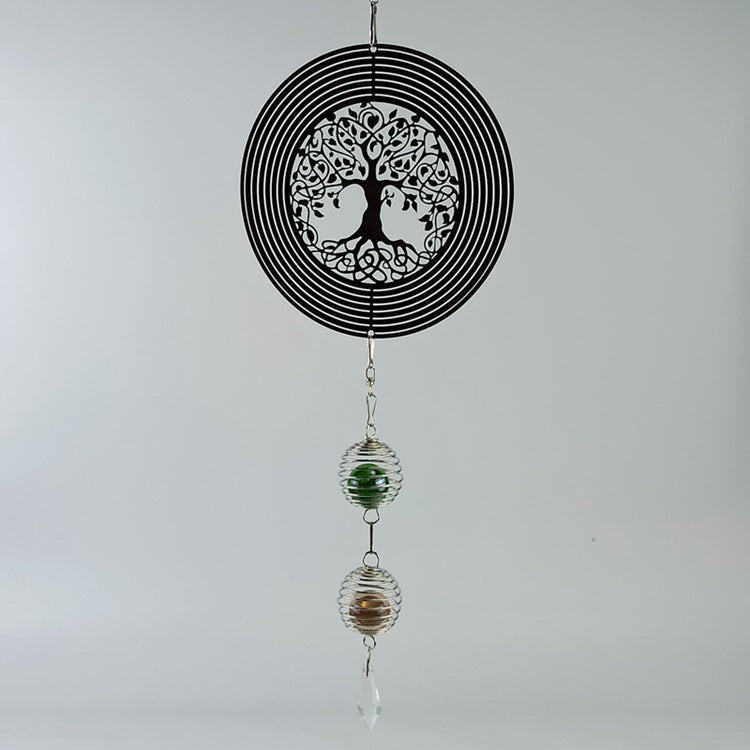 Olivenorma Spinner Rotating Wind Spinners Chime  - Tree of Life & Two Crystal Balls (40cm) - image 5