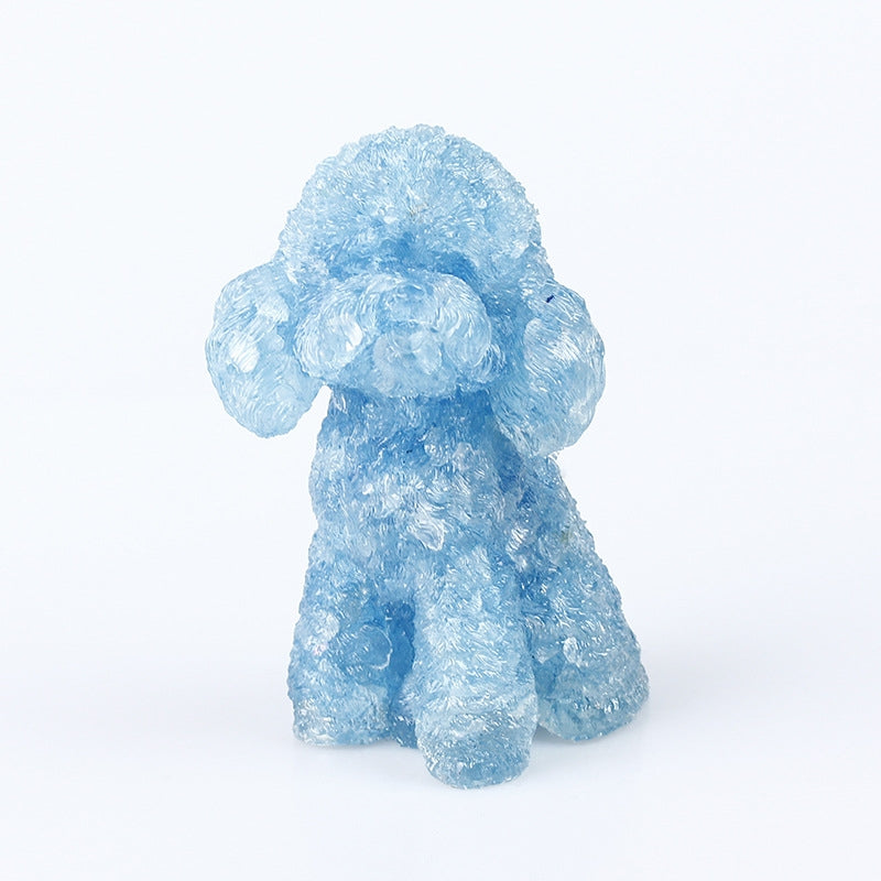 Olivenorma Natural Crystal Poodle Gemstone Decoration  - Aquamarine - image 11