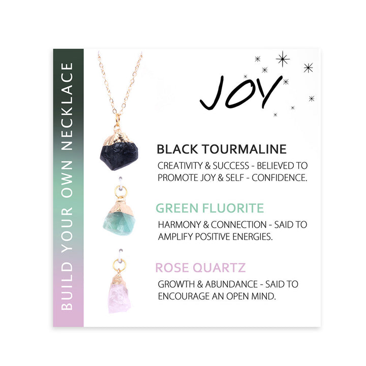 Olivenorma Natural Irregular Rough Stone Blessing Card Necklace - JOY - image 2