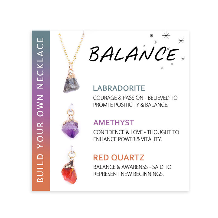 Olivenorma Natural Irregular Rough Stone Blessing Card Necklace - BALANCE - image 4