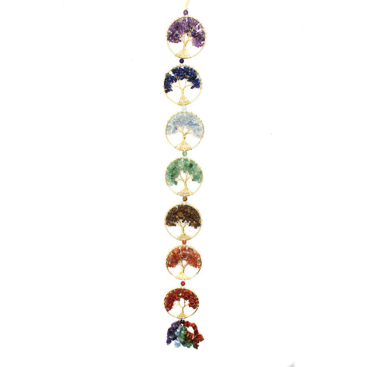Olivenorma Chakra Stone Tree Of Life Cycling Pendant Ornaments - Chakra&Tree of Life - image 0