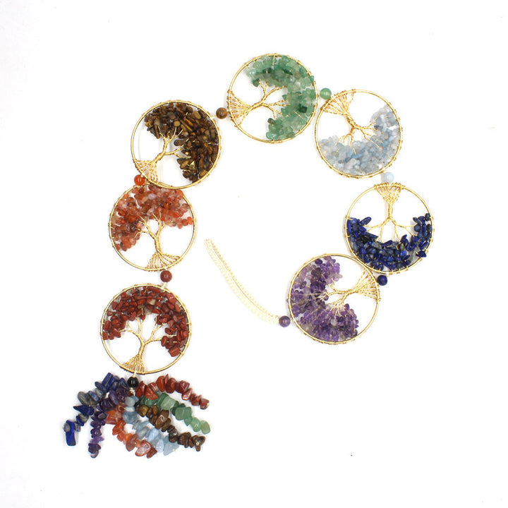 Olivenorma Chakra Stone Tree Of Life Cycling Pendant Ornaments - image 4