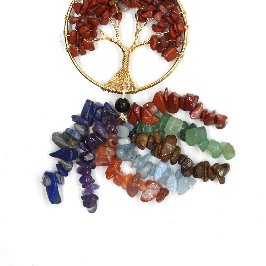 Olivenorma Chakra Stone Tree Of Life Cycling Pendant Ornaments - image 5