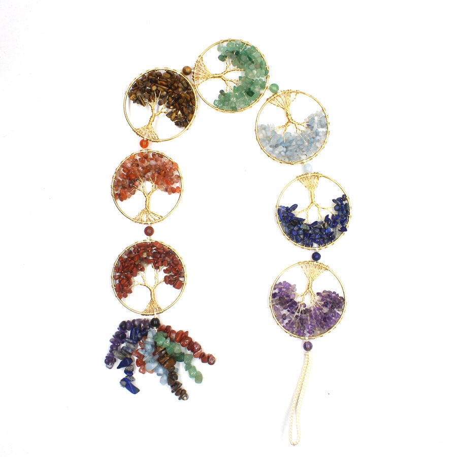 Olivenorma Chakra Stone Tree Of Life Cycling Pendant Ornaments - image 3