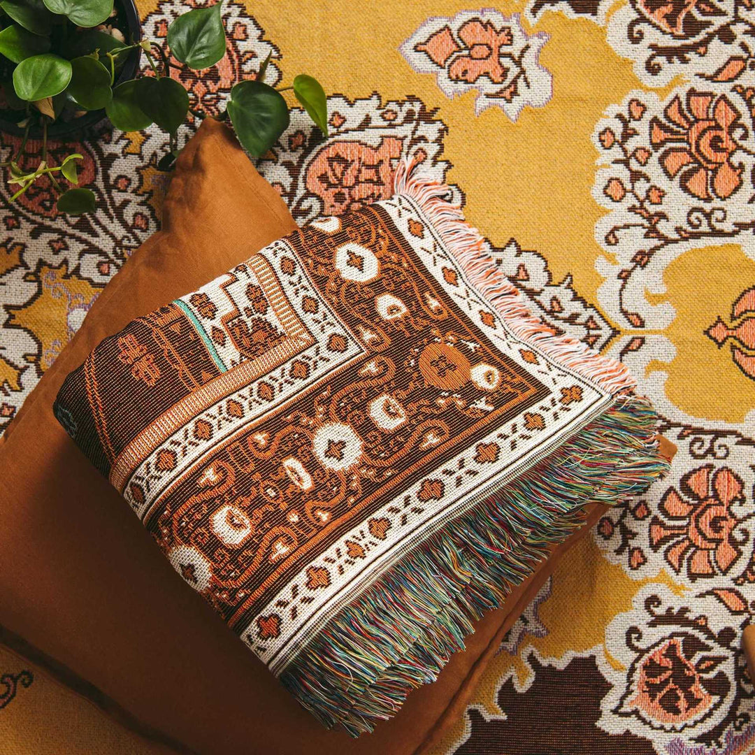 Olivenorma Bohemian Geometric Flowers Fringe Tassels Woven Blanket - image 5