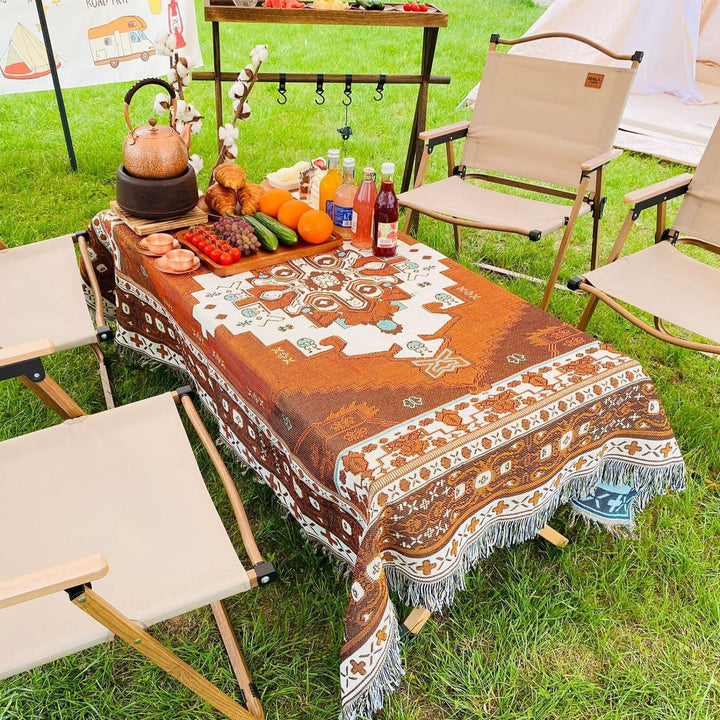 Olivenorma Bohemian Geometric Flowers Fringe Tassels Woven Blanket - image 4