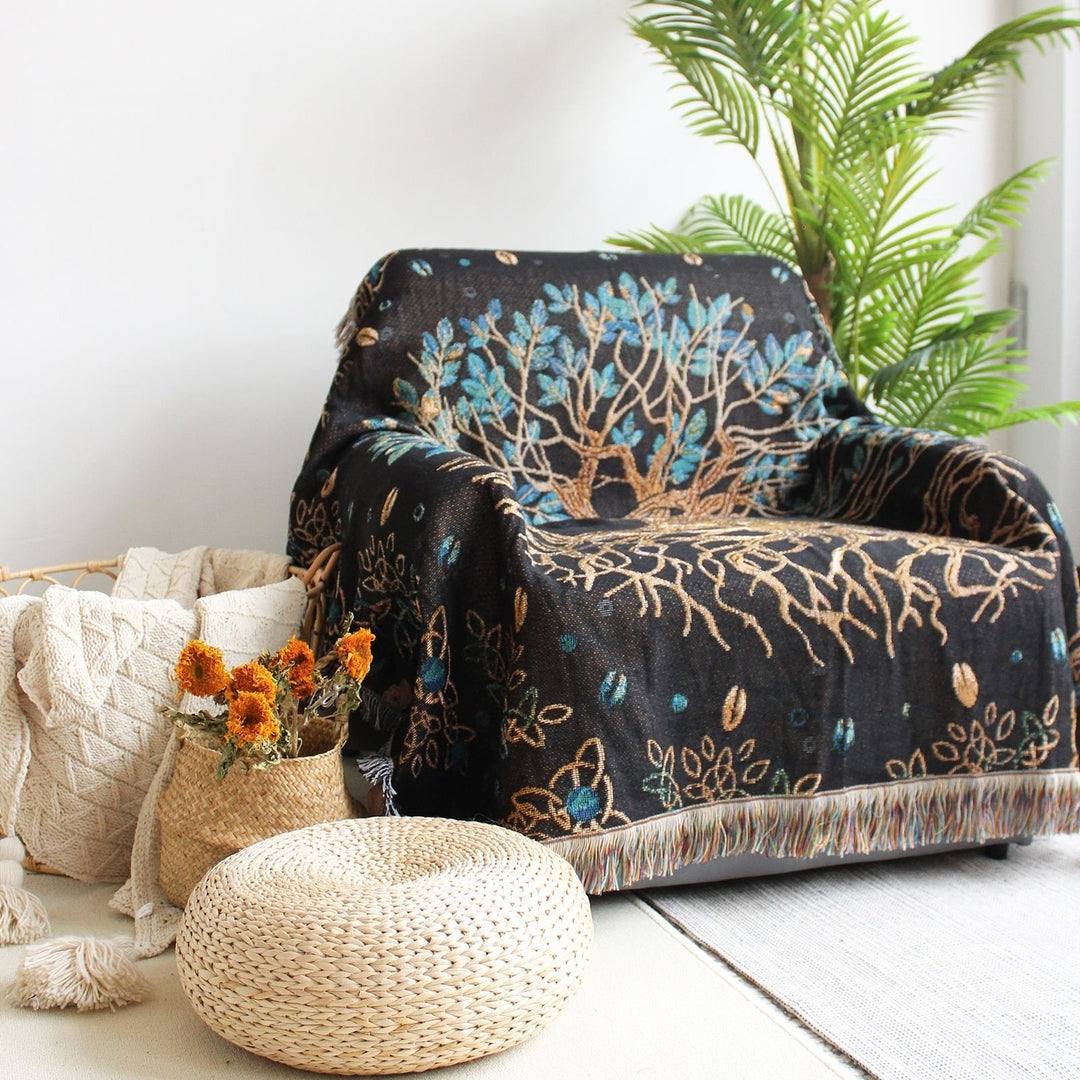 Olivenorma Tree Of Life Bohemian Fringed Woven Tapestry Blanket - Tree Of Life - image 0