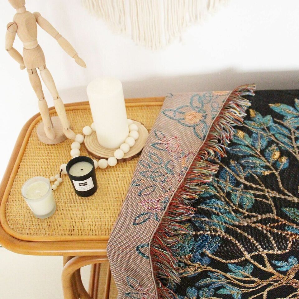 Olivenorma Tree Of Life Bohemian Fringed Woven Tapestry Blanket - image 5