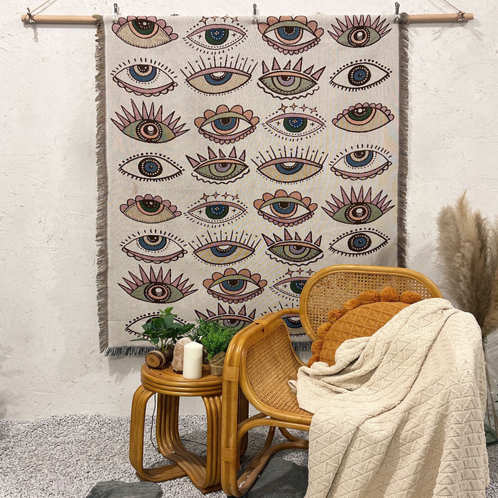 Olivenorma Evil Eye Woven Throw Tassel Blanket - image 6