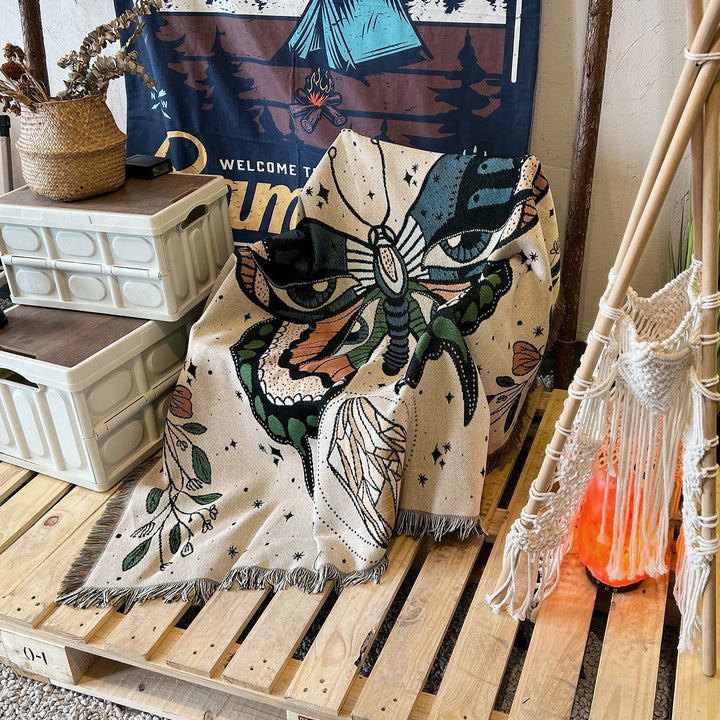 Olivenorma Butterfly Throw Woven Tassel Blanket - image 4