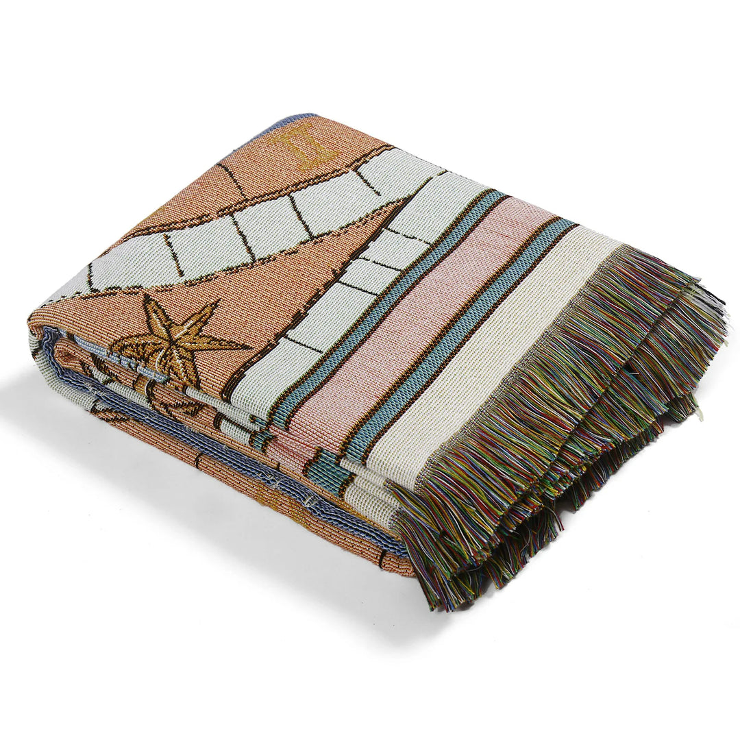 Olivenorma Tarot Card "THE MOON" Print Tassels Woven Blanket - image 10