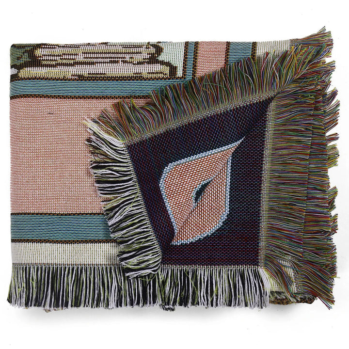 Olivenorma Tarot Card "THE MOON" Print Tassels Woven Blanket - image 9