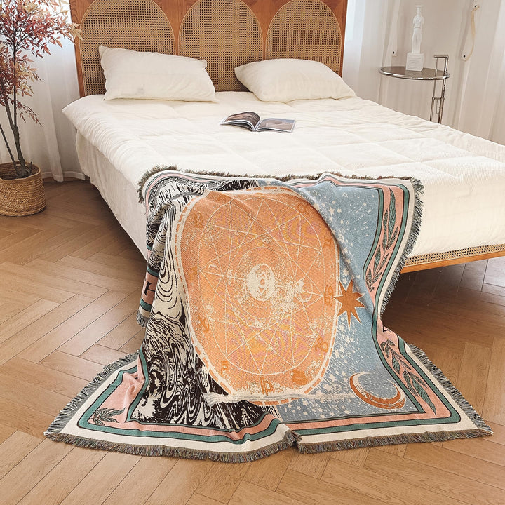 Olivenorma Tarot Card "THE STAR" Print Tassels Woven Blanket - image 9