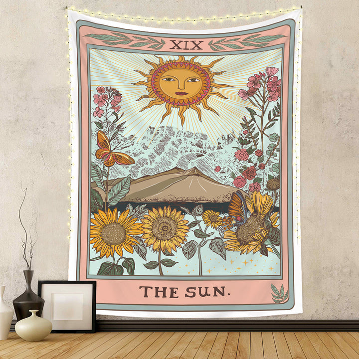 Olivenorma Tarot Card "THE SUN" Print Tassels Woven Blanket - image 8