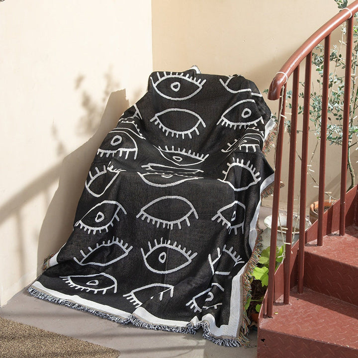Olivenorma Tarot Magic Black Evil Eye Tapestry Blanket - image 3