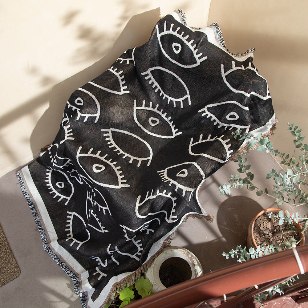 Olivenorma Tarot Magic Black Evil Eye Tapestry Blanket - image 2