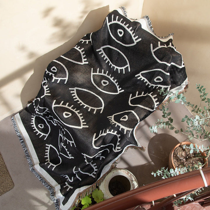 Olivenorma Tarot Magic Black Evil Eye Tapestry Blanket - image 2