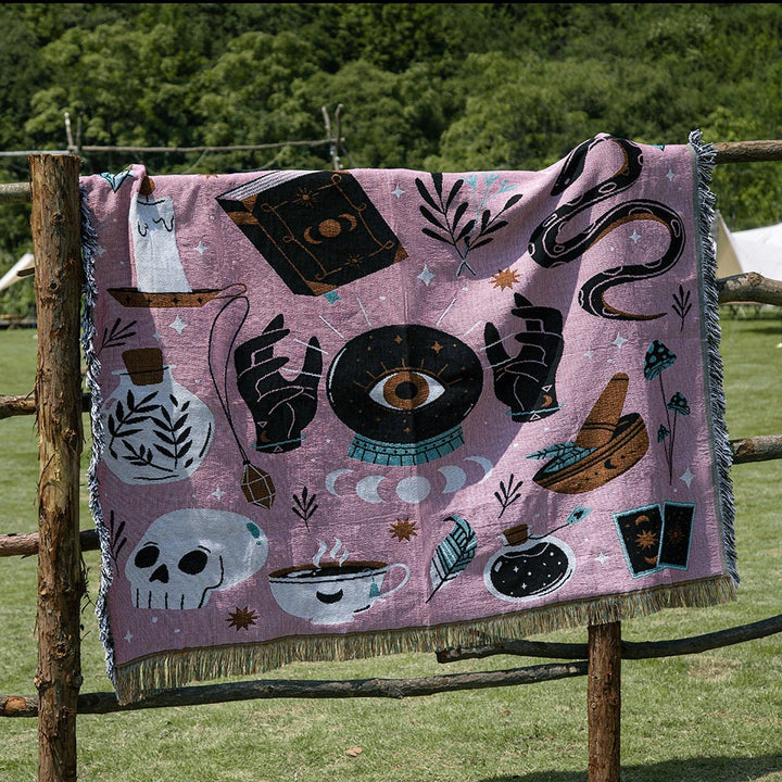 Olivenorma Tarot Magic Eye Pink Woven Blanket - image 6