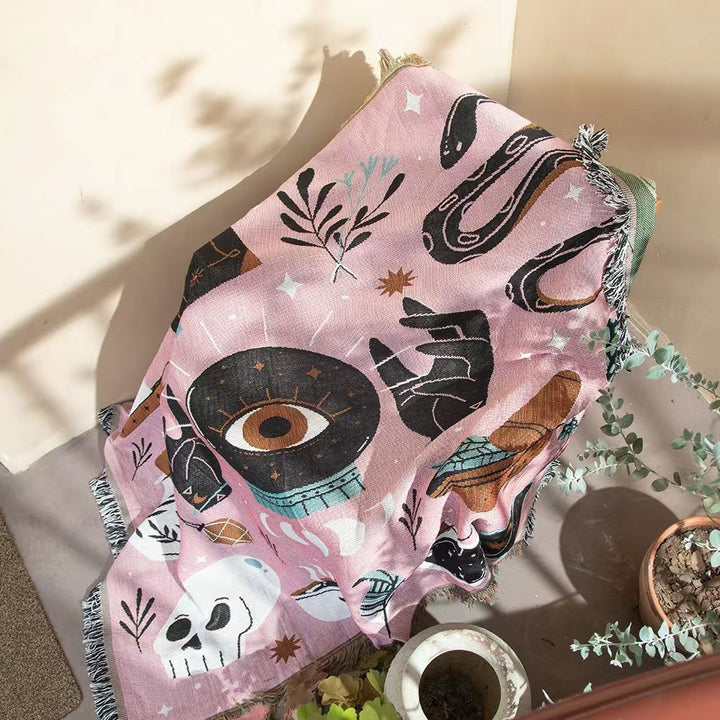 Olivenorma Tarot Magic Eye Pink Woven Blanket - image 5