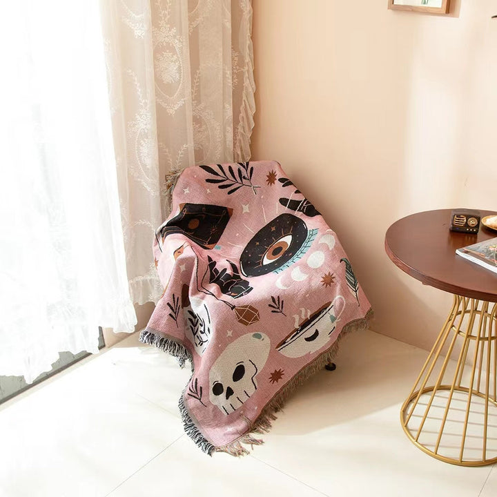Olivenorma Tarot Magic Eye Pink Woven Blanket - image 1