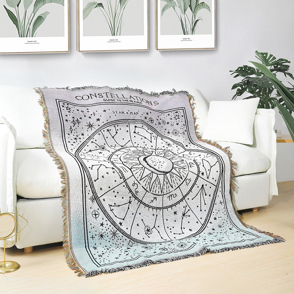 Olivenorma Zodiac Constellation Gradient Woven Blanket - image 2