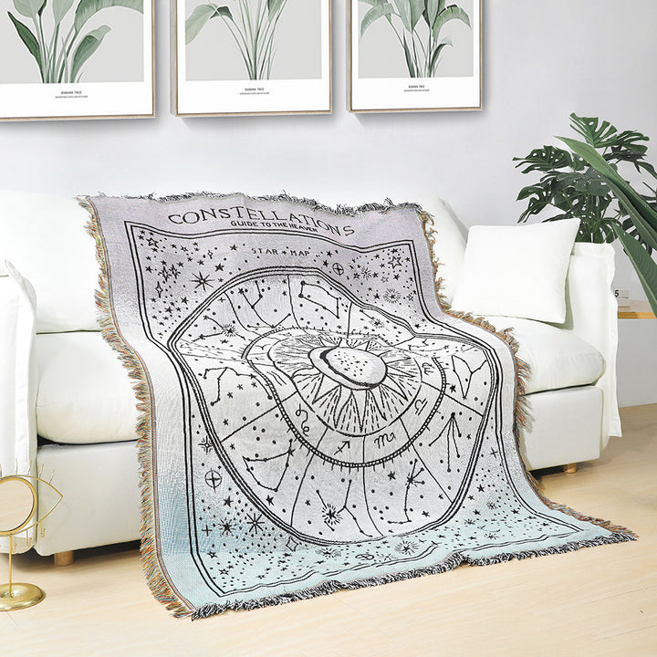Olivenorma Zodiac Constellation Gradient Woven Blanket - image 2