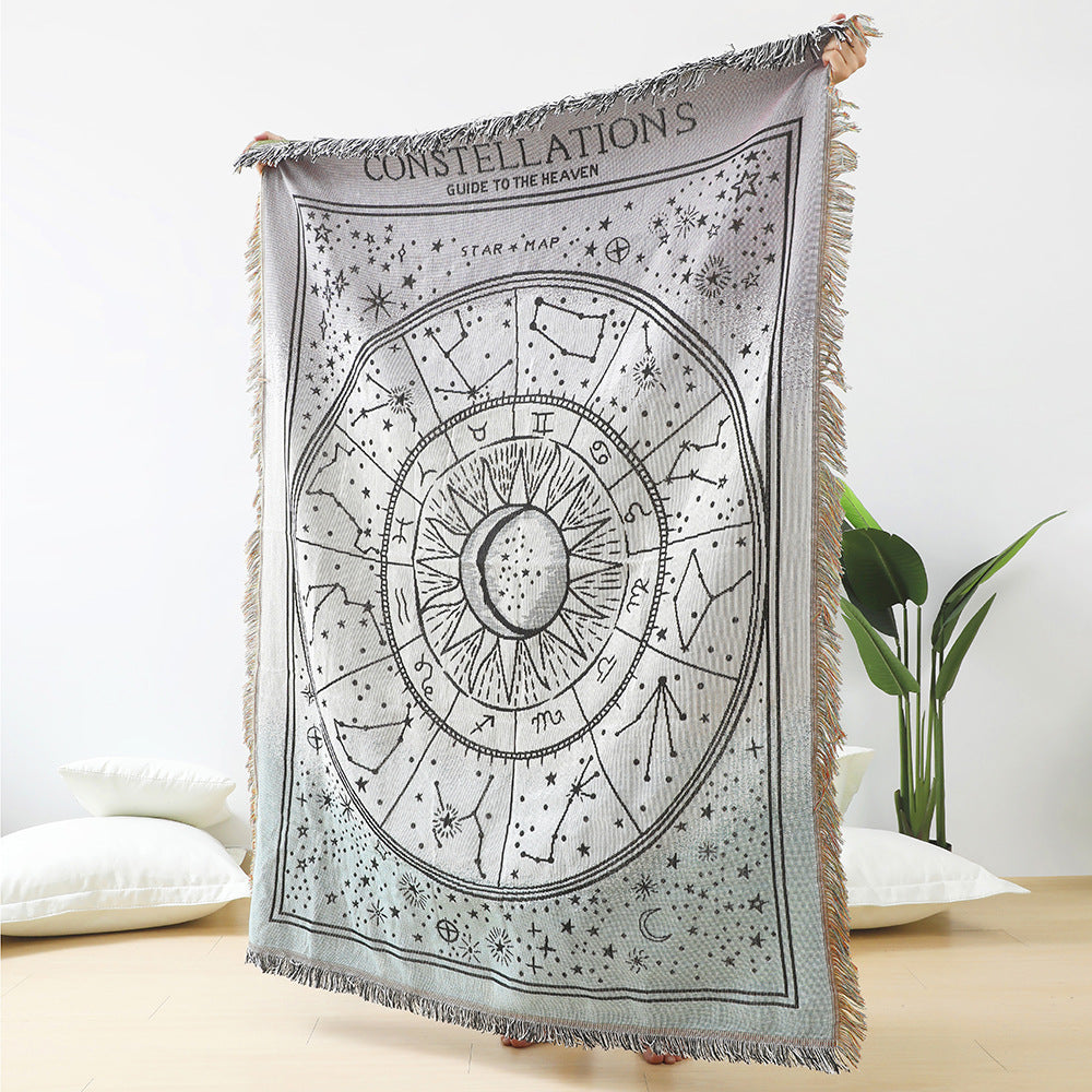 Olivenorma Zodiac Constellation Gradient Woven Blanket - image 1