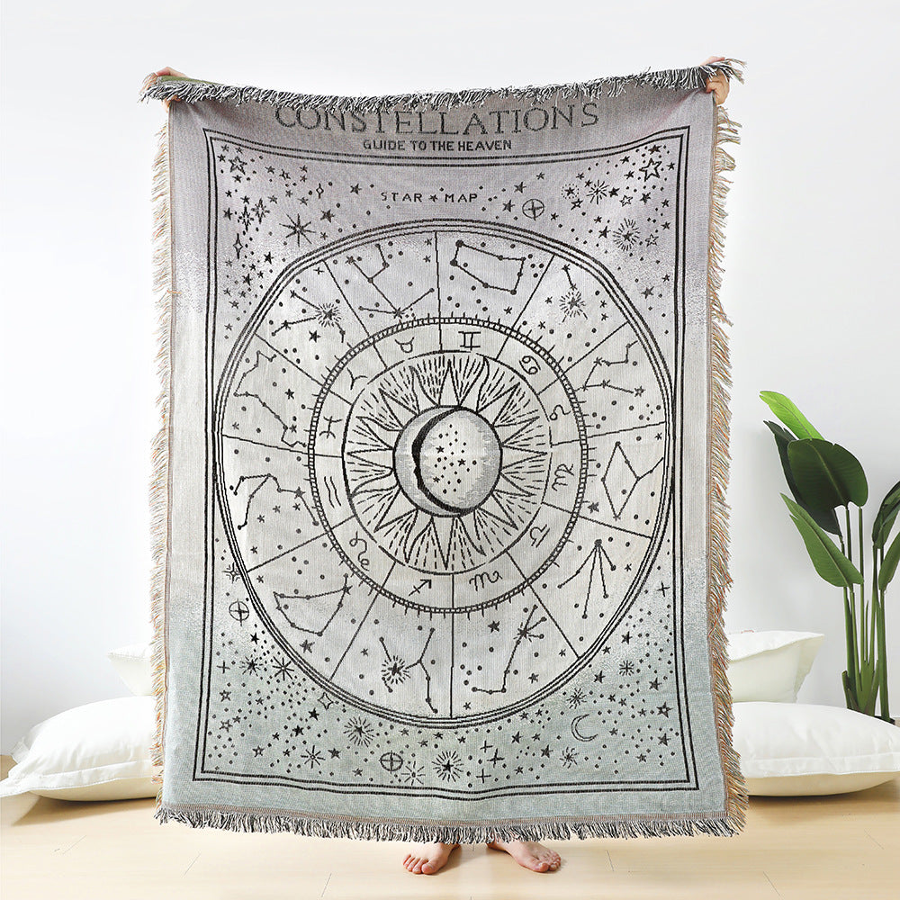 Olivenorma Zodiac Constellation Gradient Woven Blanket - Gradient Zodiac Constellation - image 0