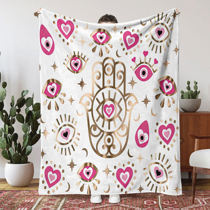 Olivenorma Evil Eye Hamsa 3D Digital Print Flannel Blanket - image 6
