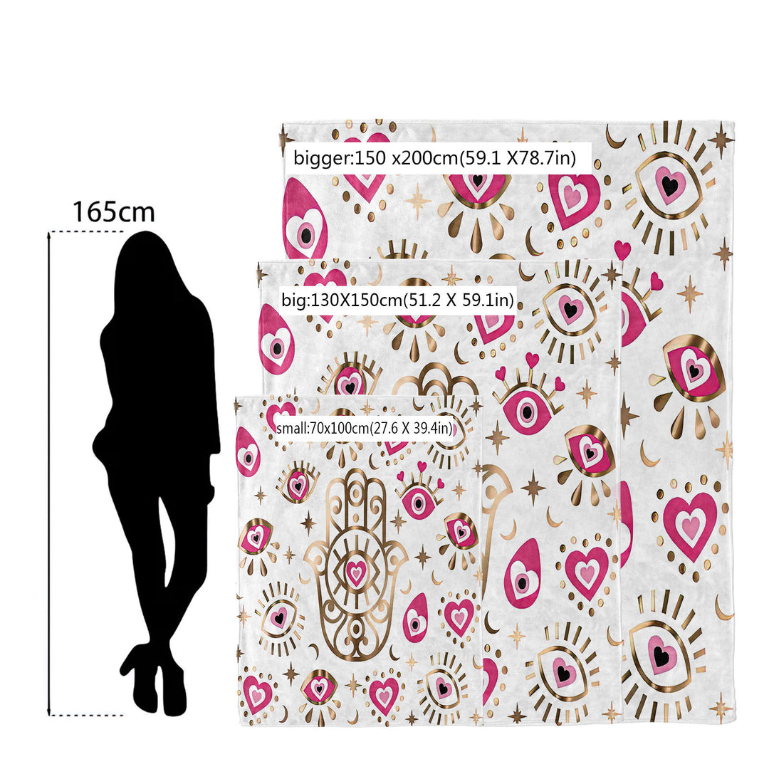 Olivenorma Evil Eye Hamsa 3D Digital Print Flannel Blanket - image 7