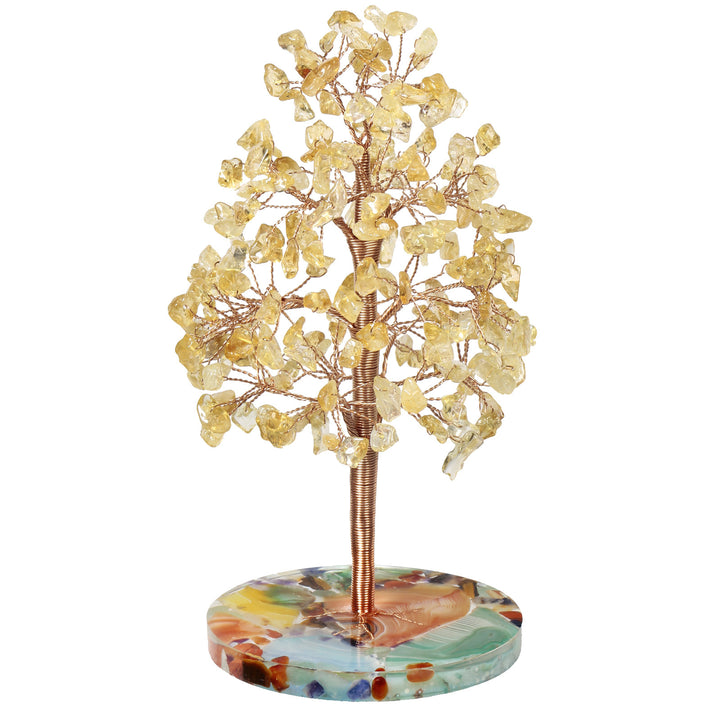 Olivenorma Round Agate Piece Base Healing Crystal Feng Shui Tree - Citrine - image 5