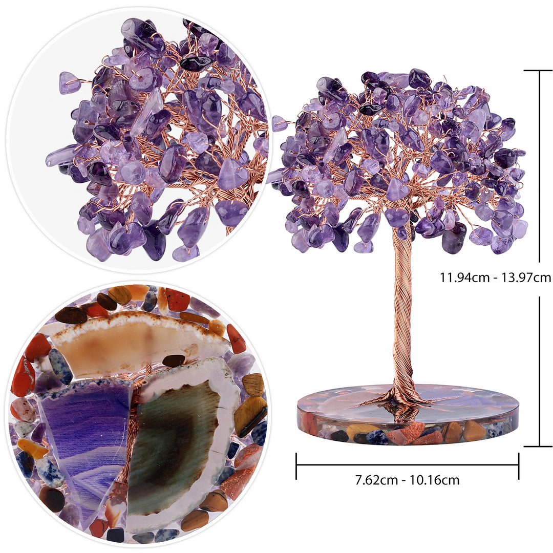 Olivenorma Round Agate Piece Base Healing Crystal Feng Shui Tree - image 3