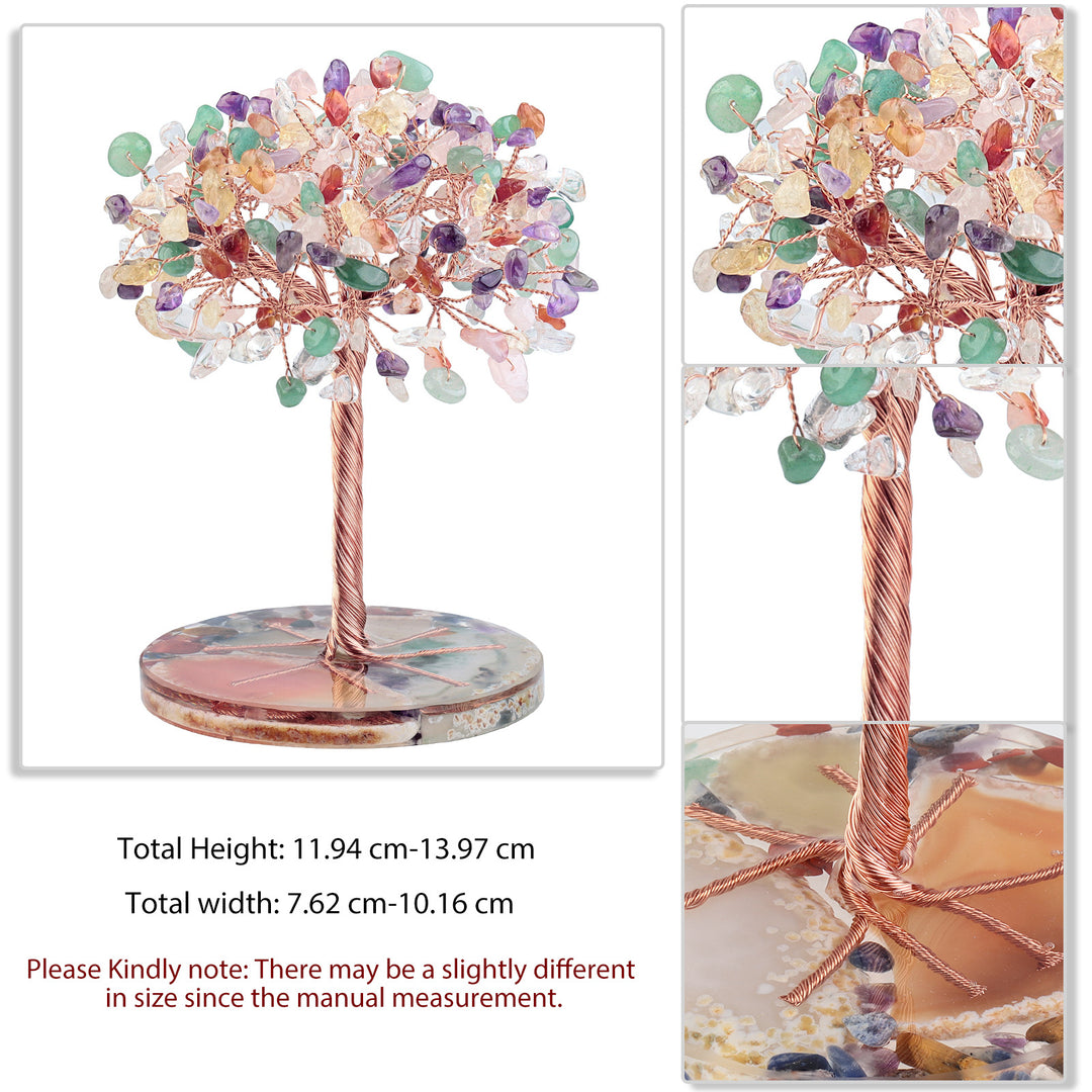 Olivenorma Round Agate Piece Base Healing Crystal Feng Shui Tree - image 35