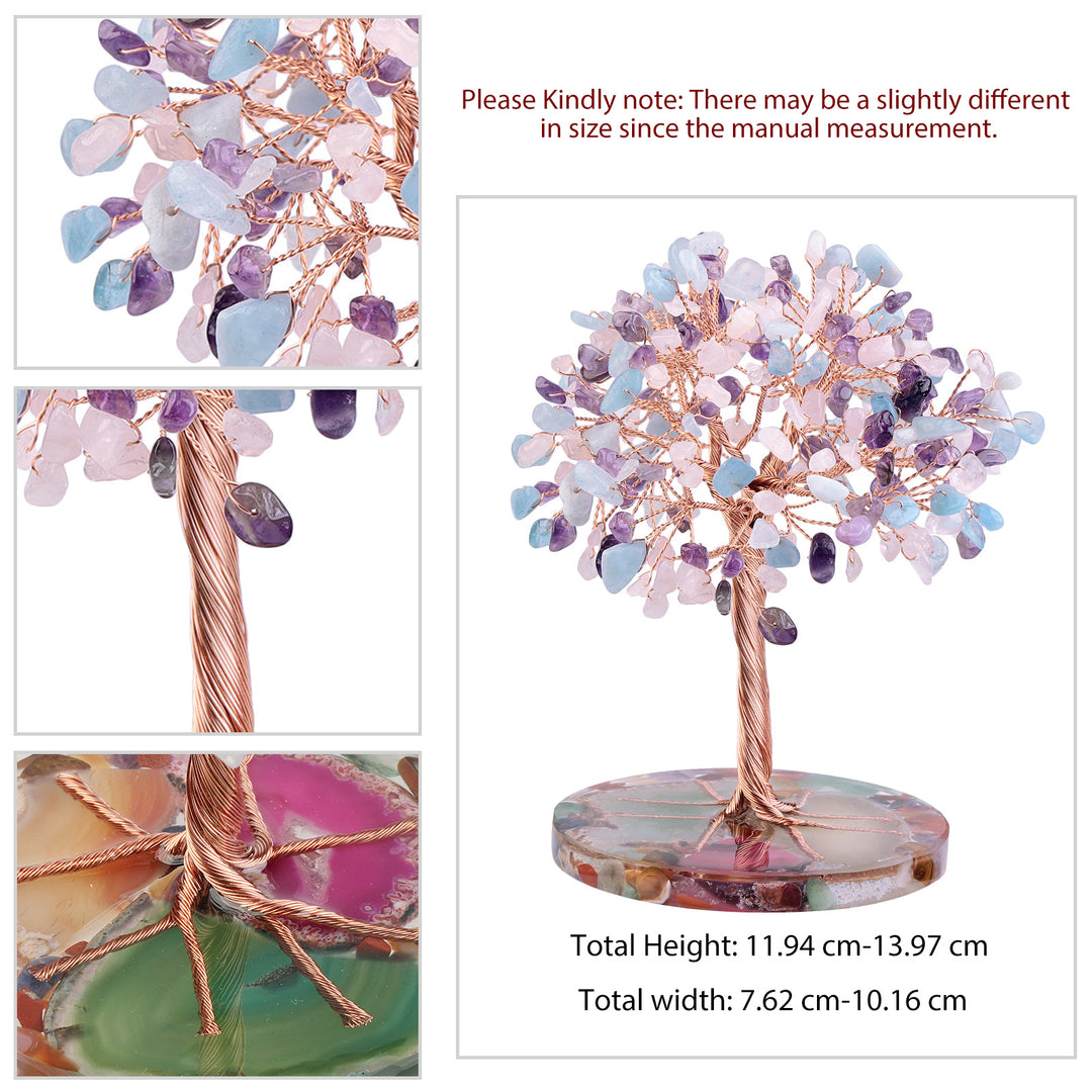 Olivenorma Round Agate Piece Base Healing Crystal Feng Shui Tree - image 32