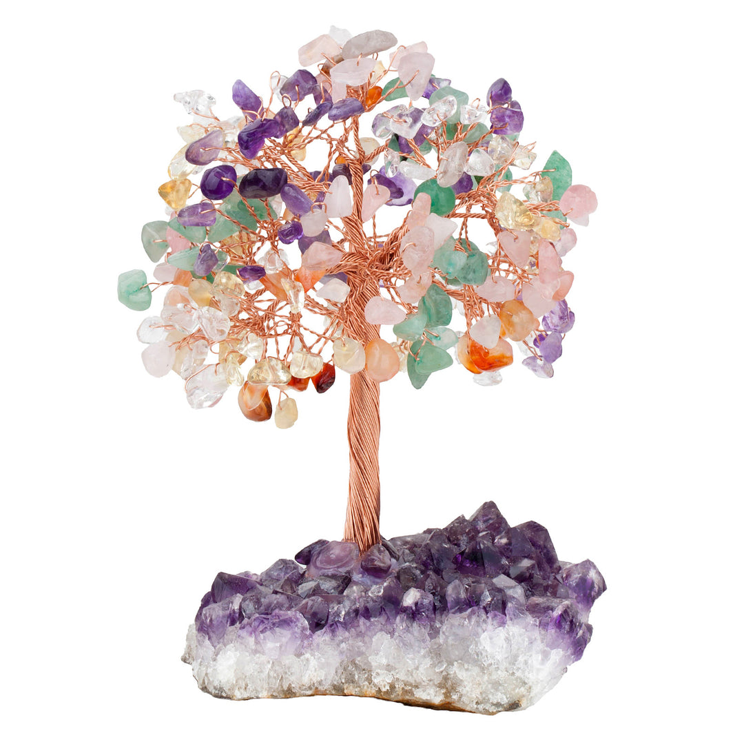 Olivenorma Natural Amethyst Flower Irregular Base Feng Shui Tree - Chakra - image 35