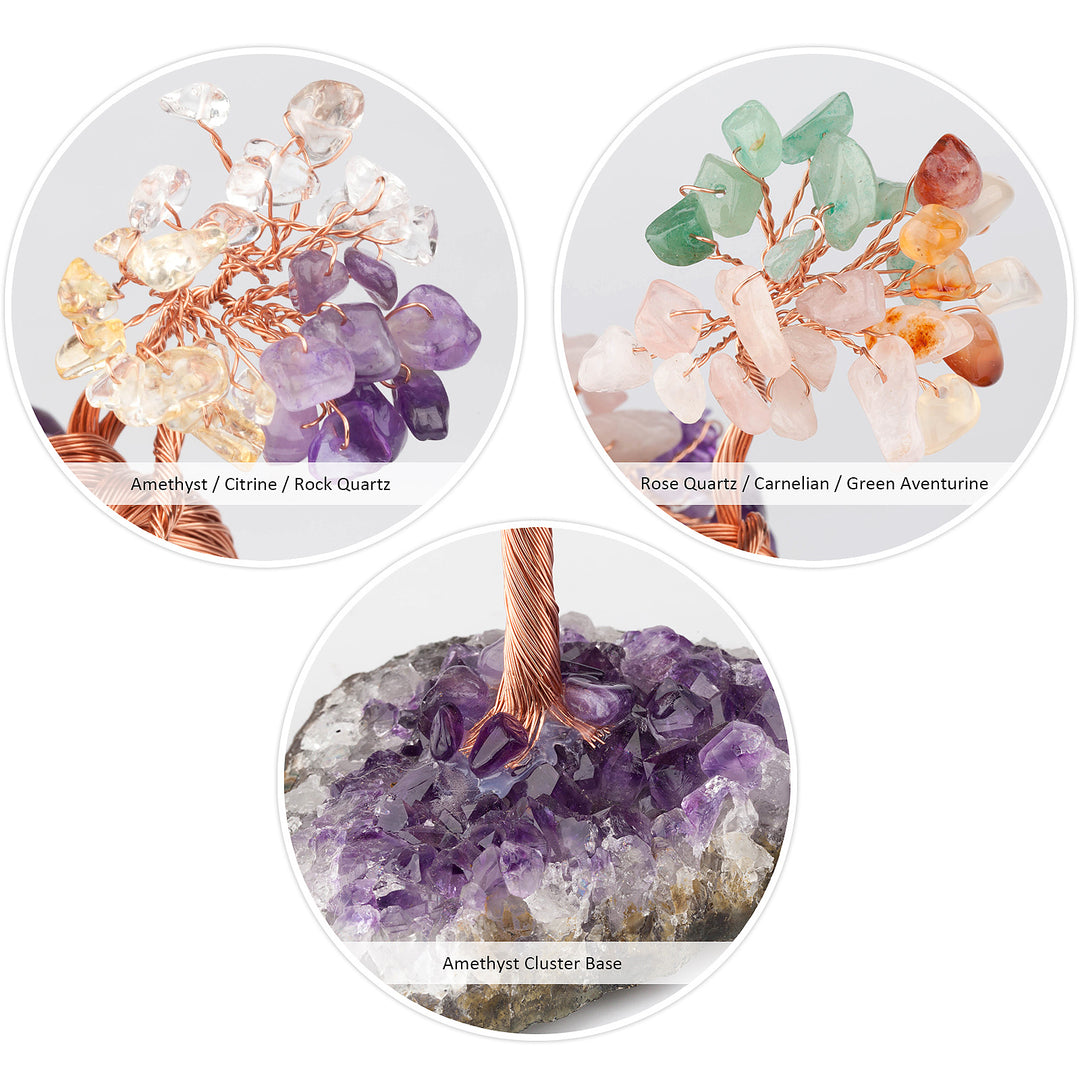 Olivenorma Natural Amethyst Flower Irregular Base Feng Shui Tree - image 37