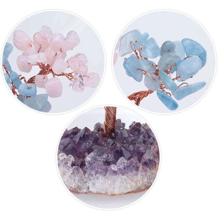 Olivenorma Natural Amethyst Flower Irregular Base Feng Shui Tree - image 24