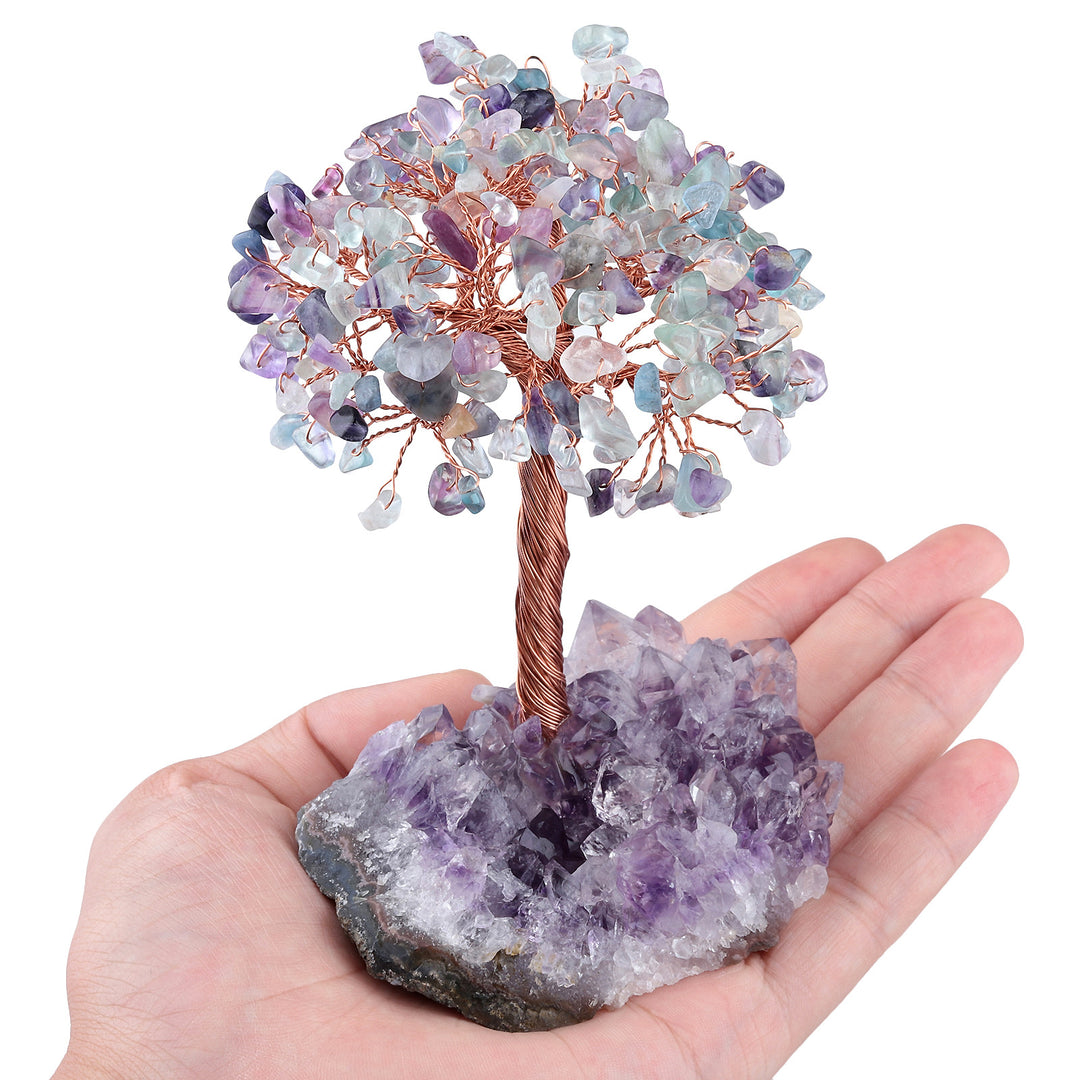 Olivenorma Natural Amethyst Flower Irregular Base Feng Shui Tree - image 19