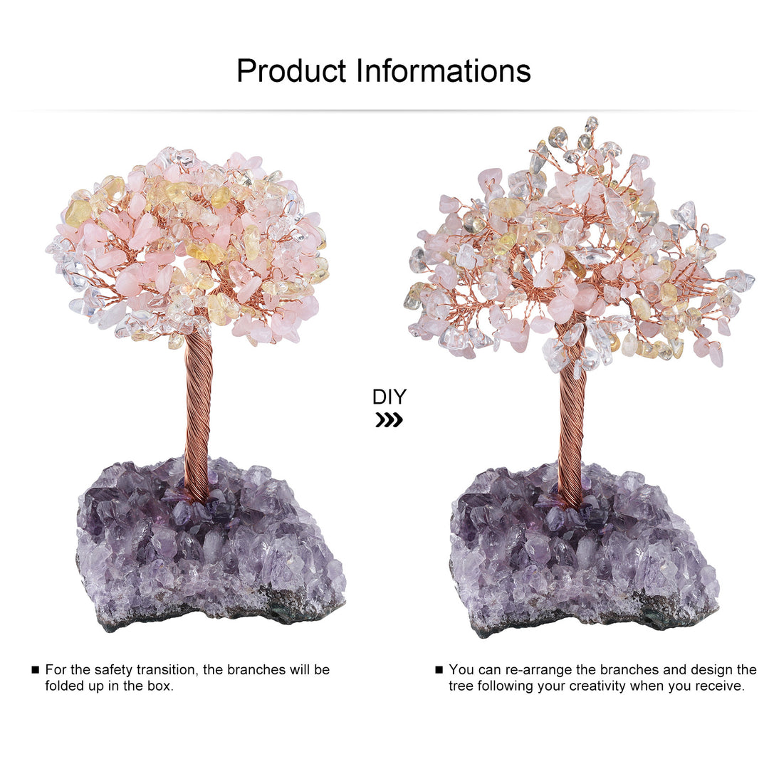 Olivenorma Natural Amethyst Flower Irregular Base Feng Shui Tree - image 28
