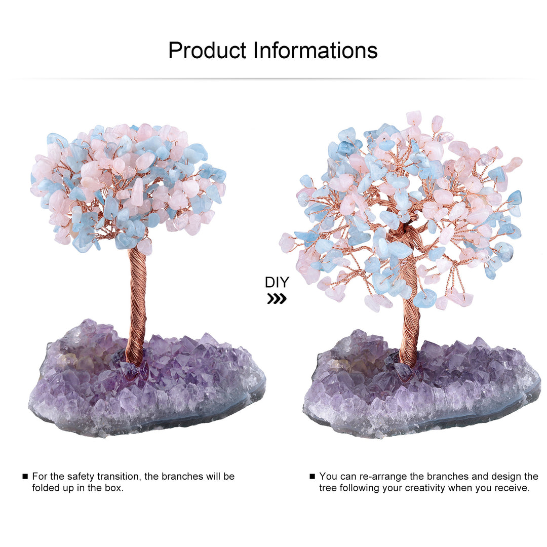 Olivenorma Natural Amethyst Flower Irregular Base Feng Shui Tree - image 23