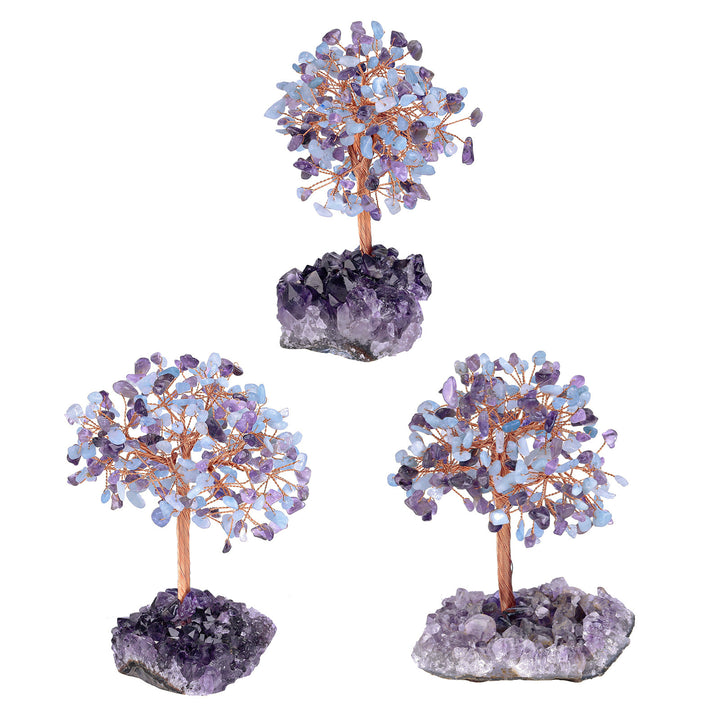 Olivenorma Natural Amethyst Flower Irregular Base Feng Shui Tree - image 41