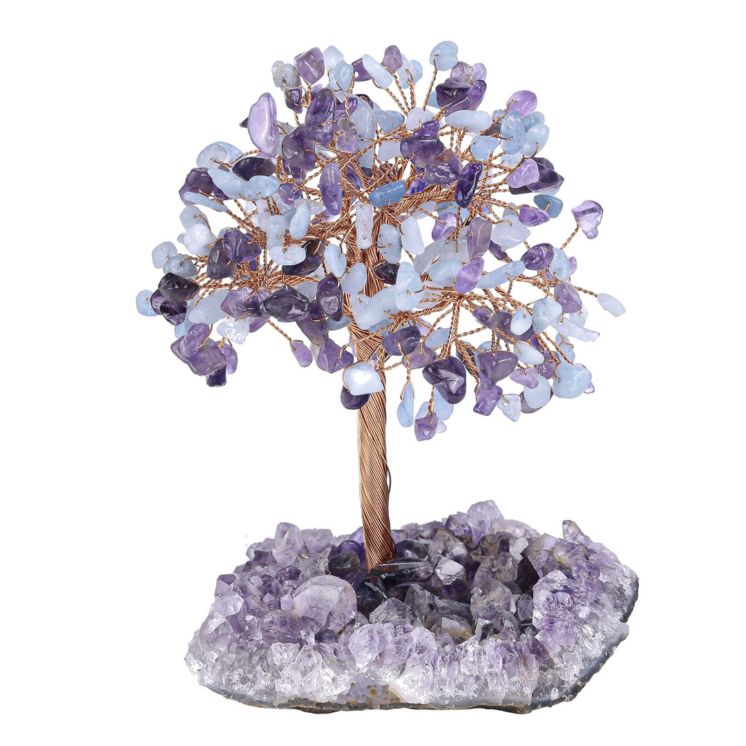 Olivenorma Natural Amethyst Flower Irregular Base Feng Shui Tree - image 43
