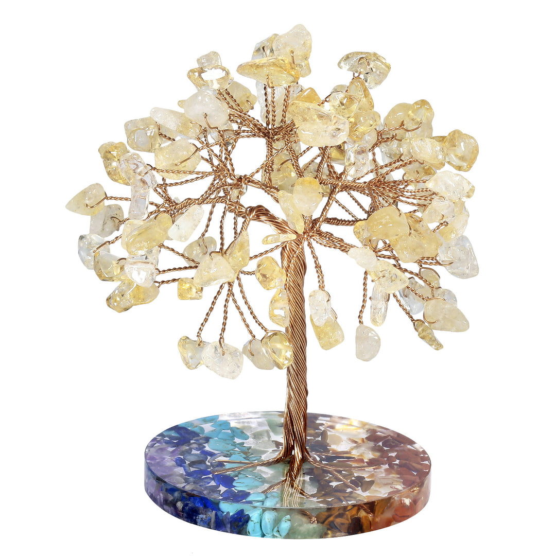 Olivenorma Chakra Gravel Round Base Feng Shui Tree - Citrine - image 13