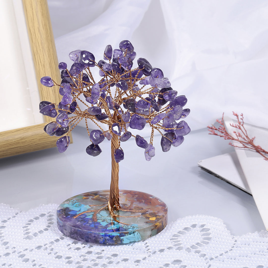 Olivenorma Chakra Gravel Round Base Feng Shui Tree - image 19