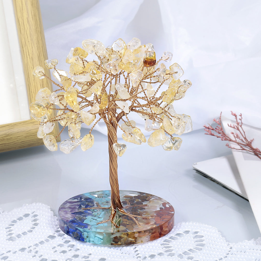 Olivenorma Chakra Gravel Round Base Feng Shui Tree - image 14