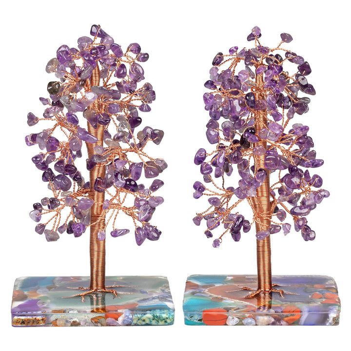 Olivenorma Colored Agate Square Base Feng Shui Tree - image 13