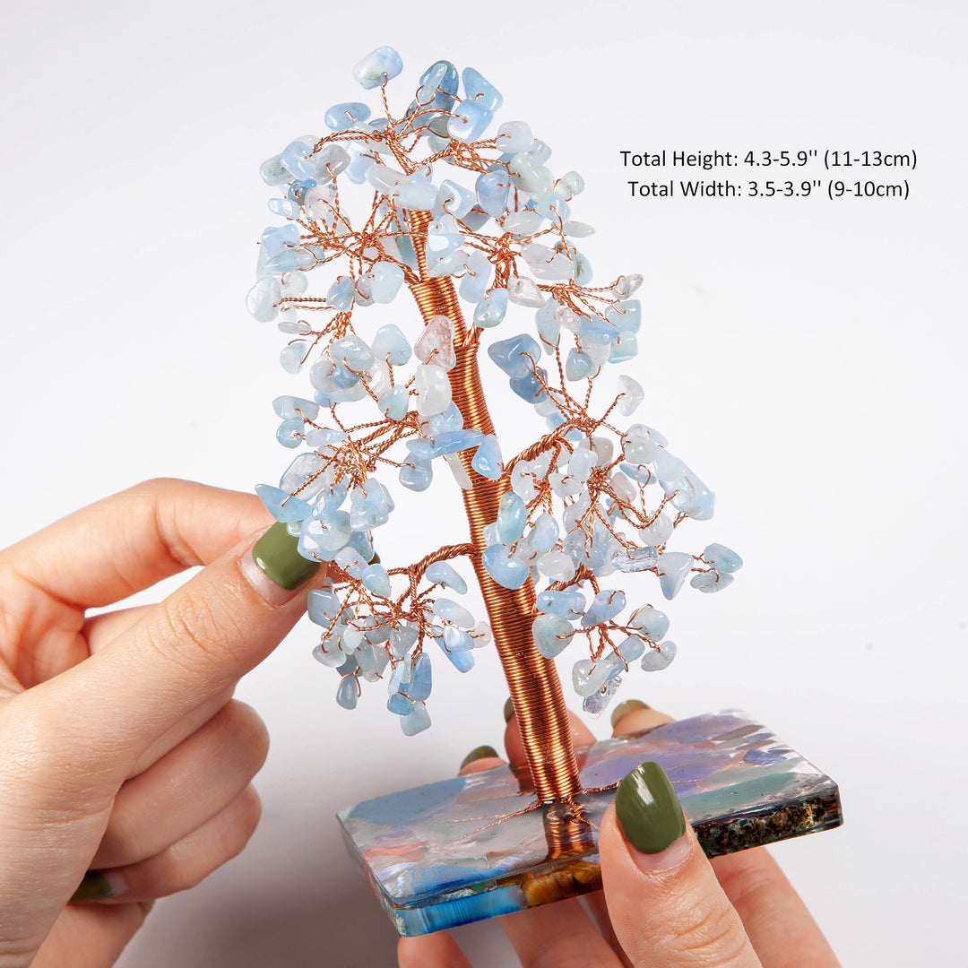 Olivenorma Colored Agate Square Base Feng Shui Tree - image 14