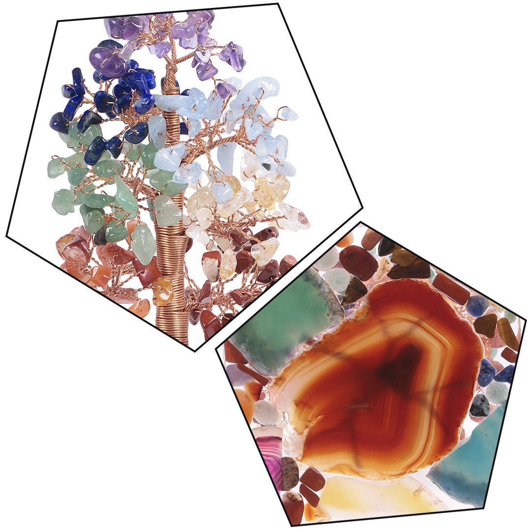 Olivenorma Colored Agate Square Base Feng Shui Tree - image 20